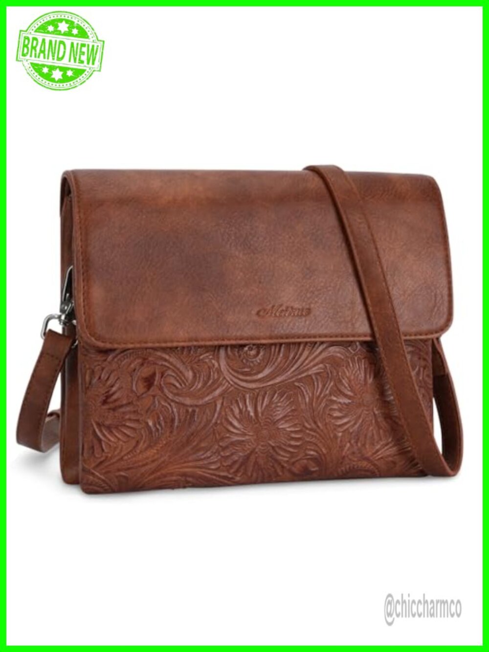Vegan Leather Crossbody Bag Adjustable Strap Phone Purse Wallet